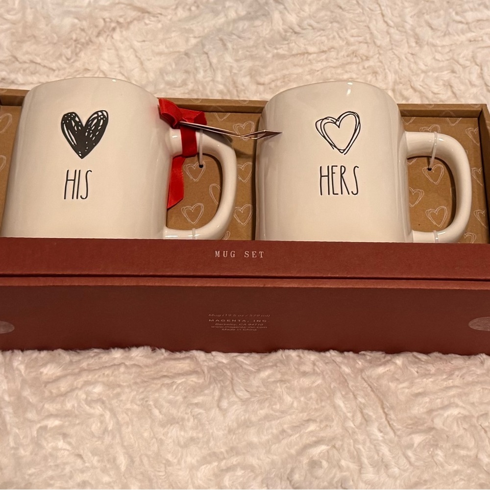 His and Hers White Mug Set